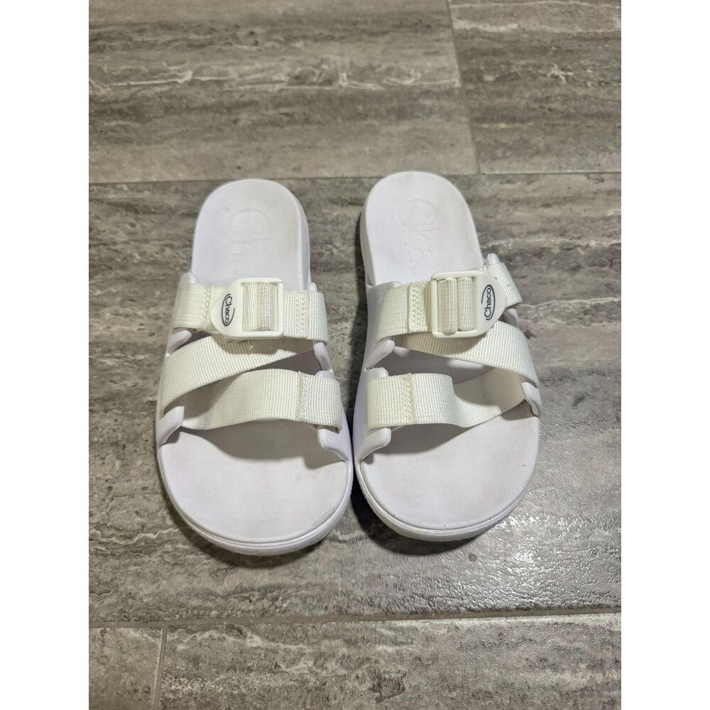Chaco Chillos White Waterproof Sandals Women’s Size 7 Adjustable Strap